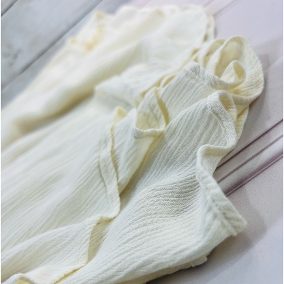 New Ivory Cream Draped Midi Skirt Express LimitedEdition Size Large - Picture 9 of 13